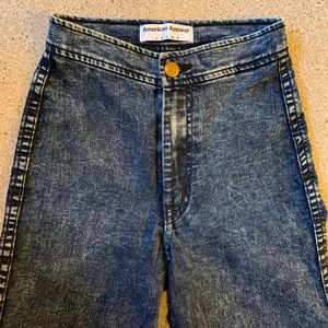 American Apparel Easy Jeans Blue Acid Wash NWT XXS